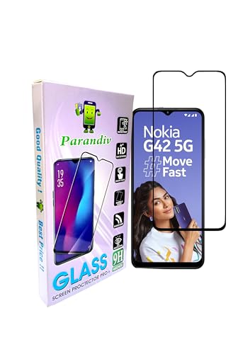 Parandiv® Glass Nokia G42 5G Branded Tempered glass 9H Hardness HD Glue Cover Friendly Anti-scratch Glass